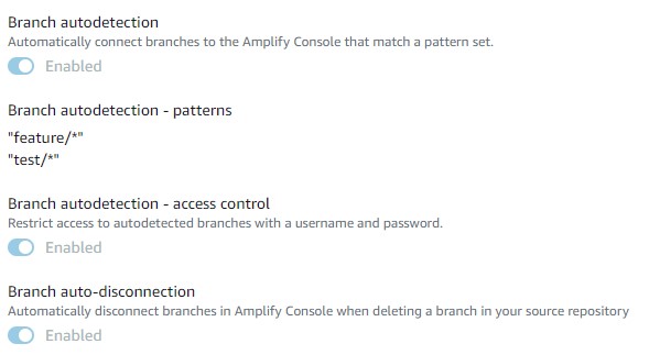 Branch Auto-detection