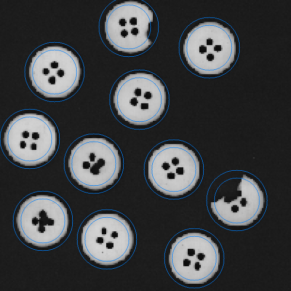 Concentric circles of test points